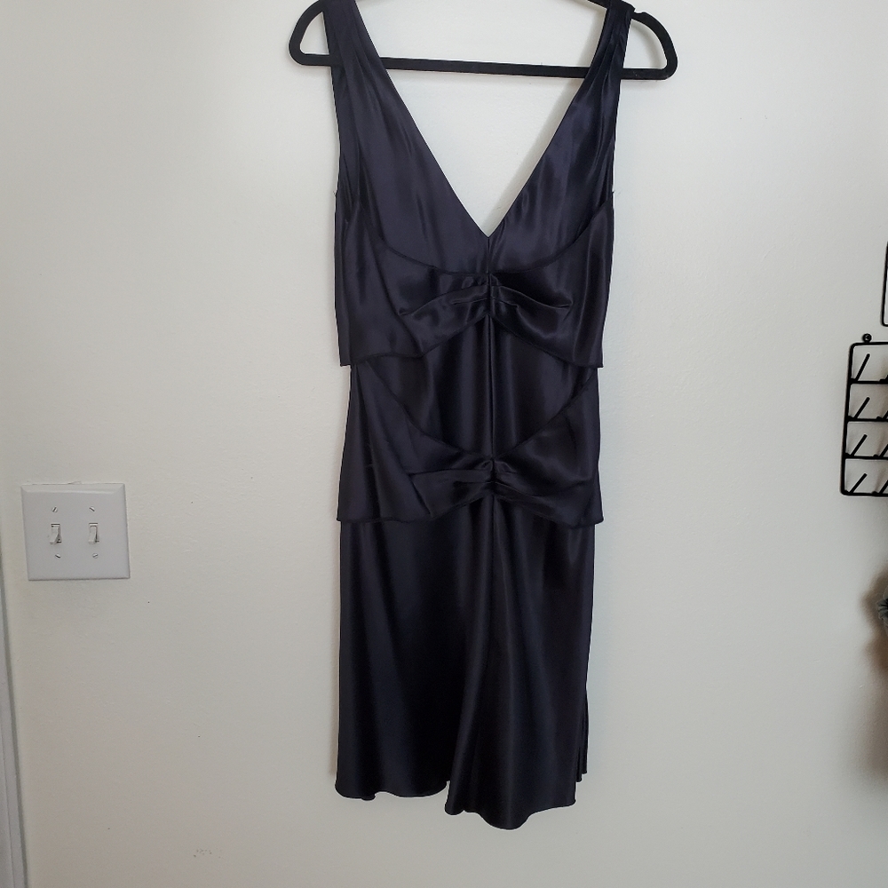 Alice + Olivia silk dress with covered bottons